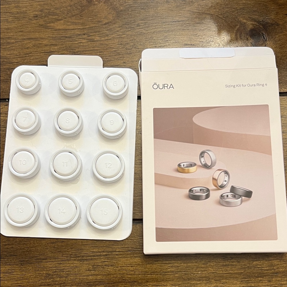 Oura Ring Sizing Set with White Rings